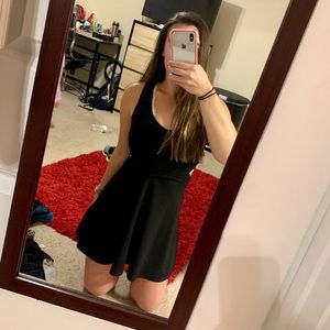 Soprano Cutouts Little Black Dress Fit & Flare